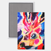 Deer winter joy magnet (Vorderseite/Rückseite)