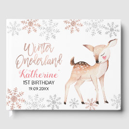 Deer Winter ONEderland 1. Geburtstag Gästebuch