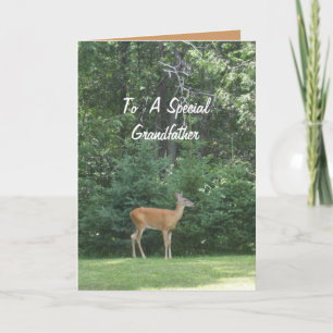 Deer Wishing Grandfather Happy Father's Day Karte