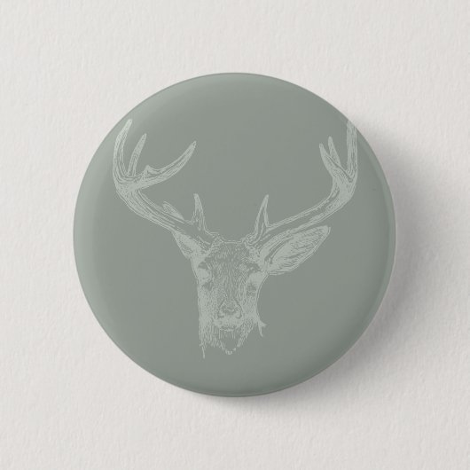 Deer with Antlers Art CUSTOM COLOR Button (Vorderseite)