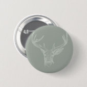 Deer with Antlers Art CUSTOM COLOR Button (Vorne & Hinten)