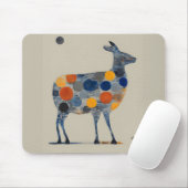 Deer with Colored Circles Mousepad (Mit Mouse)