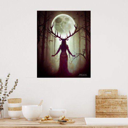 Deer Woman Poster (Küche)