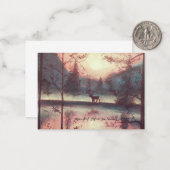 Deer Woodlet Mitteilungskarte (Vorderseite/Rückseite Beispiel)