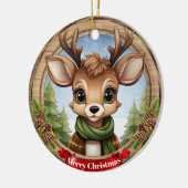 Deer Xmas Character Reindeer Animal Christmas  Cer Keramik Ornament (Links)
