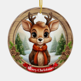 Deer Xmas Character Reindeer Animal Christmas  Cer Keramik Ornament