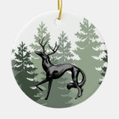 Deer Zoi Weihnachtsdekoration Keramik Ornament (Vorne)
