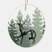Deer Zoi Weihnachtsdekoration Keramik Ornament (Links)