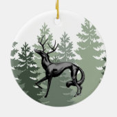 Deer Zoi Weihnachtsdekoration Keramik Ornament (Hinten)