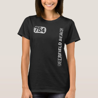 Deerfield Beach Florida 754 Area Code Vintag Retr T-Shirt