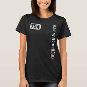 Deerfield Beach Florida 754 Vorwahl Vintage Retr T-Shirt