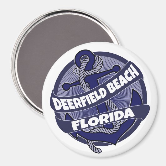 Deerfield Beach Florida Ankerdrehmagnet Magnet (Vorderseite/Rückseite)