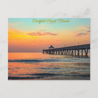 Deerfield Beach, Florida - Daybreak Pastelle Postkarte