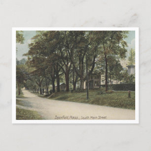 Deerfield MA, South Main St Vintag Inspiriert Postkarte