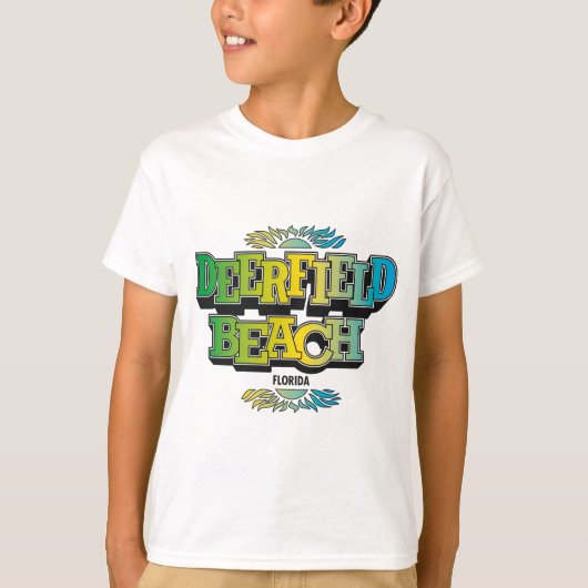 Deerfield Strandsiebziger jahre T-Shirt (Vorderseite)