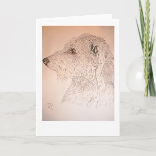 Deerhound Feiertagskarte (Vorderseite)