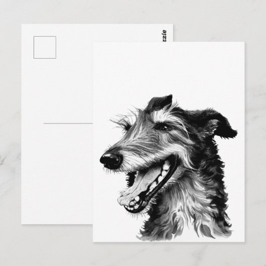 Deerhound | Niedlich Hound Postkarte (Vorne/Hinten)