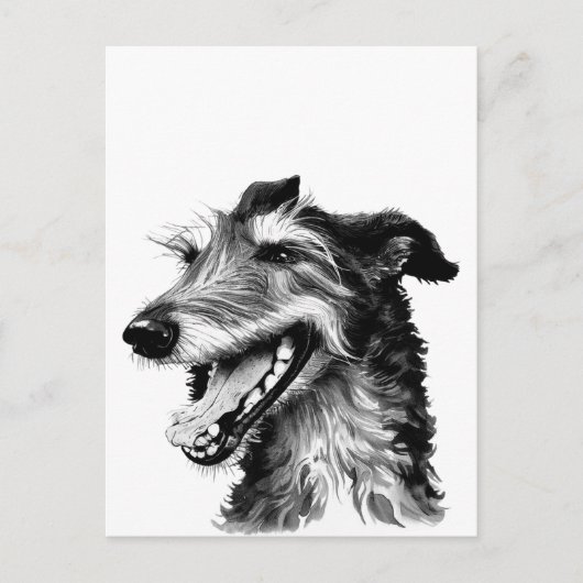 Deerhound | Niedlich Hound Postkarte (Vorderseite)