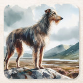 Deerhound Rechteckiger Pappuntersetzer (Vorderseite)