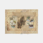 Deerhound Vintage Fleecedecke (Vorderseite (Horizontal))