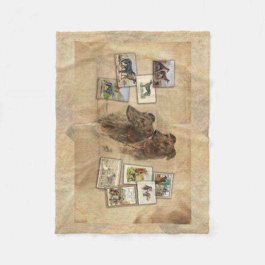 Deerhound Vintage Fleecedecke (Vorderseite)