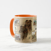 Deerhound Vintage Tasse (Vorderseite Links)