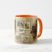 Deerhound Vintage Tasse (VorderseiteRechts)