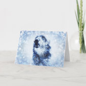 Deerhound Wolfhound Weihnachtskarte Feiertagskarte (Vorderseite)