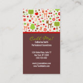 Deerie Wald (vertikal) Visitenkarte (Rückseite)