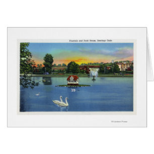 Deering Oaks Fotain und Duck House View