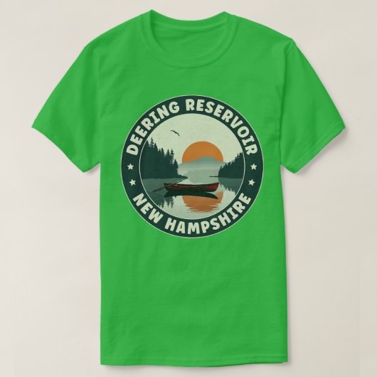 Deering Reservoir New Hampshire Sunset T-Shirt (Design vorne)