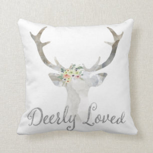 Deerly liebte Rotwild Boho Kissen