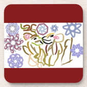 Deer's winter lover  getränkeuntersetzer (Vorderseite)