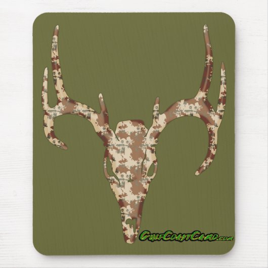 DeerSkull in Digital Brown für Jäger Mousepad (Vorne)