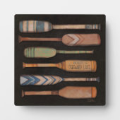 Deerwood Lake Oars Rustikale Inspirivity Plaque Fotoplatte (Vorderseite)