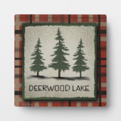 Deerwood Lake Pines Rustikale Inspirivity Plaque Fotoplatte (Vorderseite)