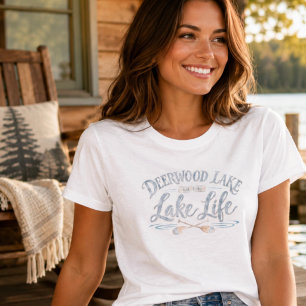 Deerwood Lake Vintage Lake Leben Ruder T-Shirt
