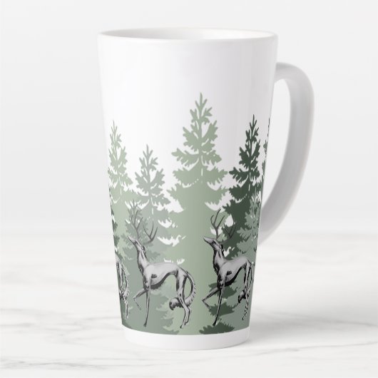 DeerZoi Wald Tall Latte Tasse (Rechte Ecke)