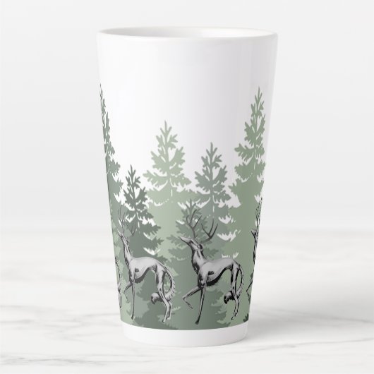 DeerZoi Wald Tall Latte Tasse (Vorderseite)