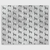DeerZoi Wrapping Paper Silver Geschenkpapier (Flach)