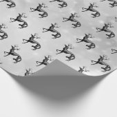 DeerZoi Wrapping Paper Silver Geschenkpapier (Ecke)