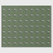 DeerZoi Wrapping Paper Silver Moss Geschenkpapier (Flach)