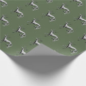 DeerZoi Wrapping Paper Silver Moss Geschenkpapier (Ecke)