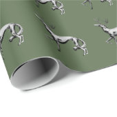 DeerZoi Wrapping Paper Silver Moss Geschenkpapier (Rolleneckpunkt)