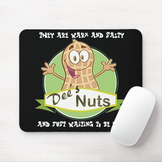 Dee's Nuts Mouse Pad (schwarz) Mousepad (Mit Mouse)