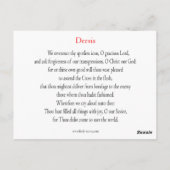Deesis Prayer Card Postkarte (Rückseite)