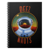 Deez Nauts Astronaut im Weltraum Funny Joke Adu Notizblock (Vorderseite)