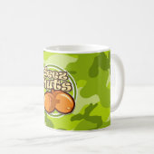 Deez Nüsse; hellgrüne Camouflage, Tarnung Kaffeetasse (VorderseiteRechts)