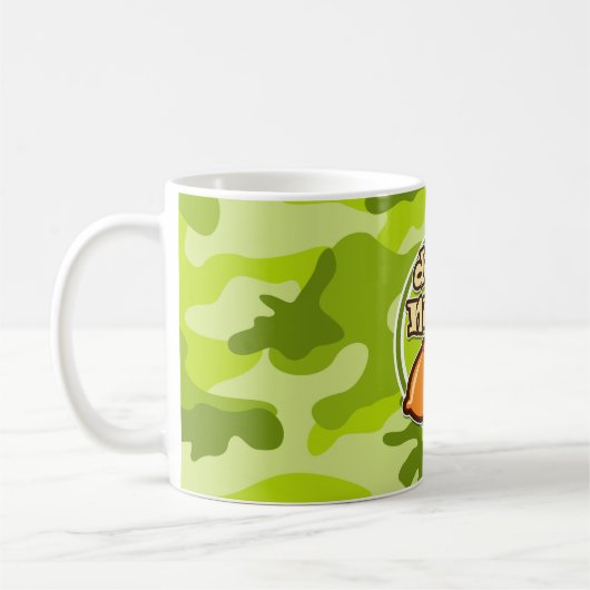 Deez Nüsse; hellgrüne Camouflage, Tarnung Kaffeetasse (Links)
