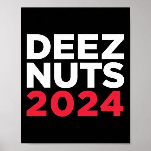 Deez Nuts 2024 - Humorous Meme Republican Democrat Poster (Vorne)